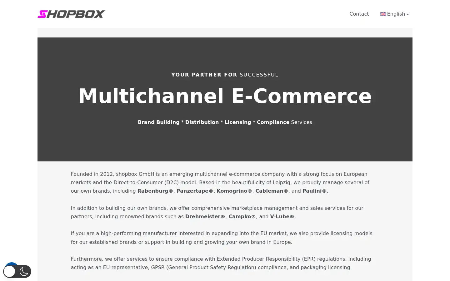 Screenshot of shopbox.de
