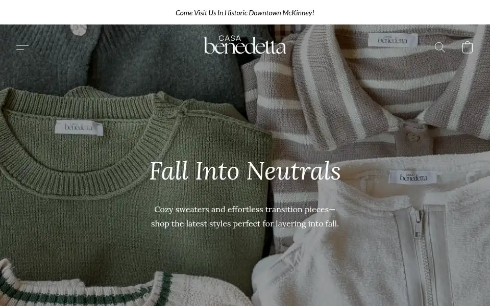 Screenshot of shopcasabenedetta.com