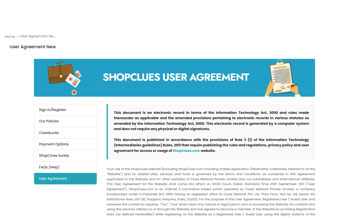Screenshot of shopclues.com