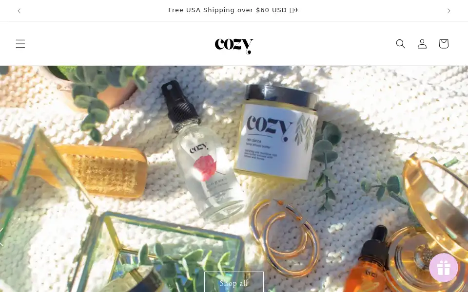 Screenshot of shopcozy.co