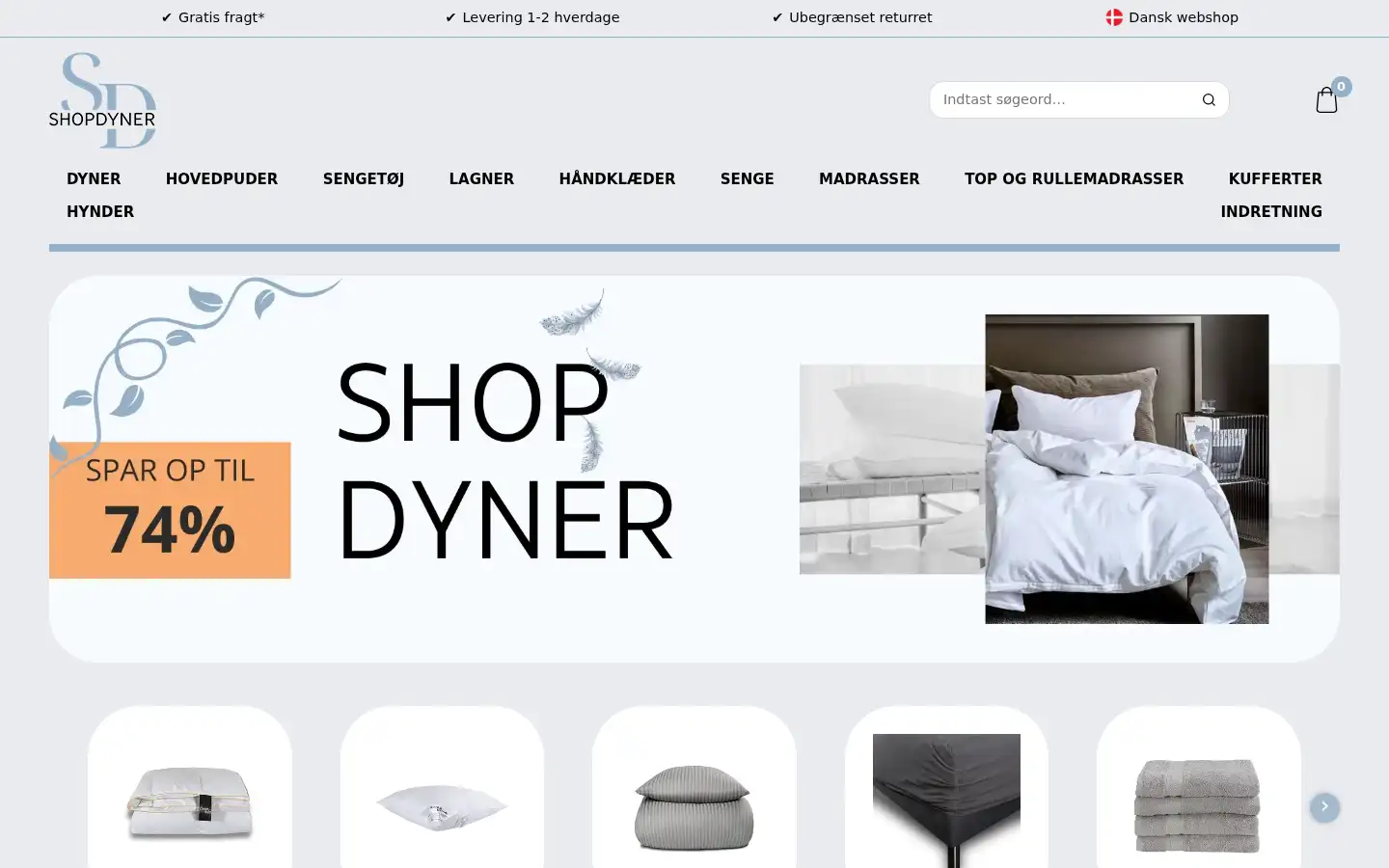 Screenshot of shopdyner.dk