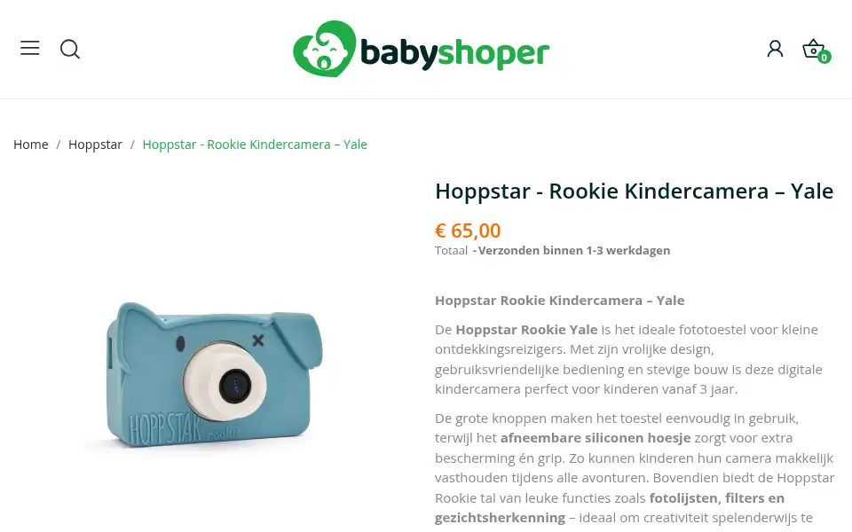 Screenshot of shoper.nl
