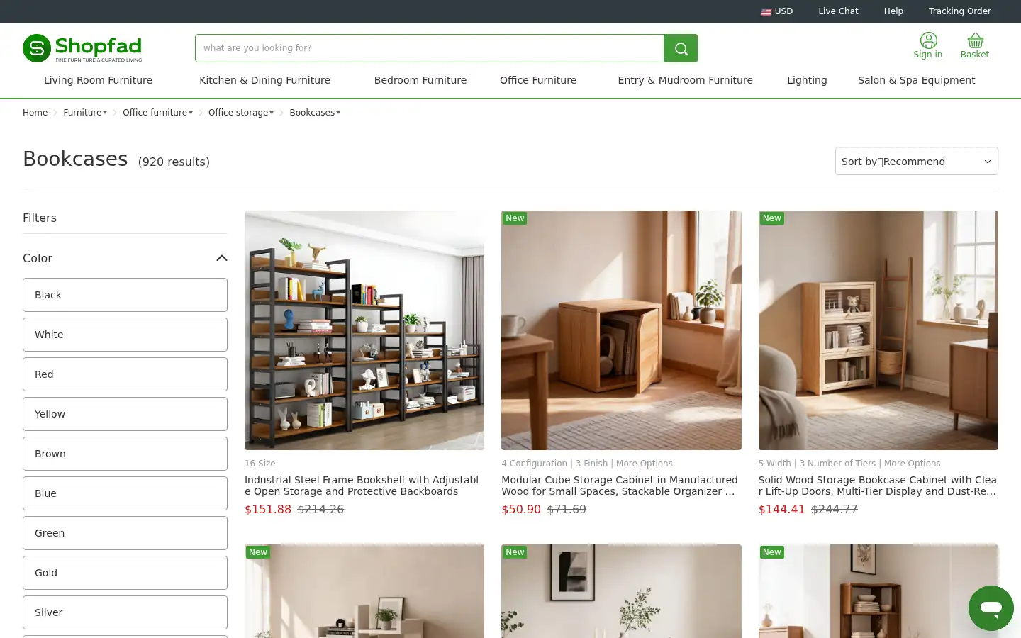 Screenshot of shopfad.com