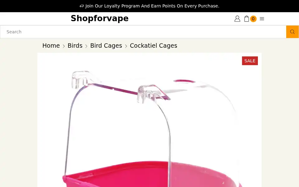 Screenshot of shopforvape.co.uk