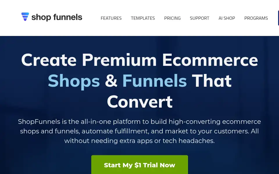 Screenshot of shopfunnels.net