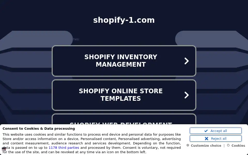 Screenshot of shopify-1.com