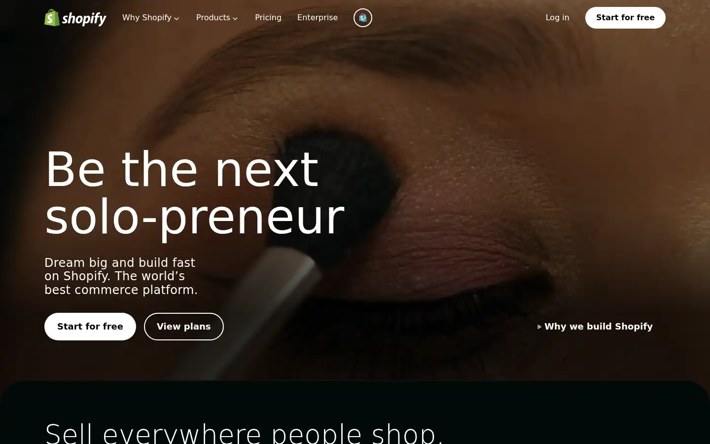 Screenshot of shopify.com