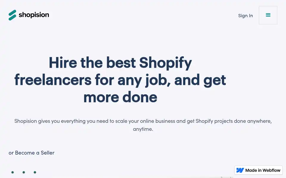 Screenshot of shopision.com