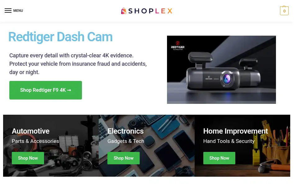 Screenshot of shoplex.co.uk