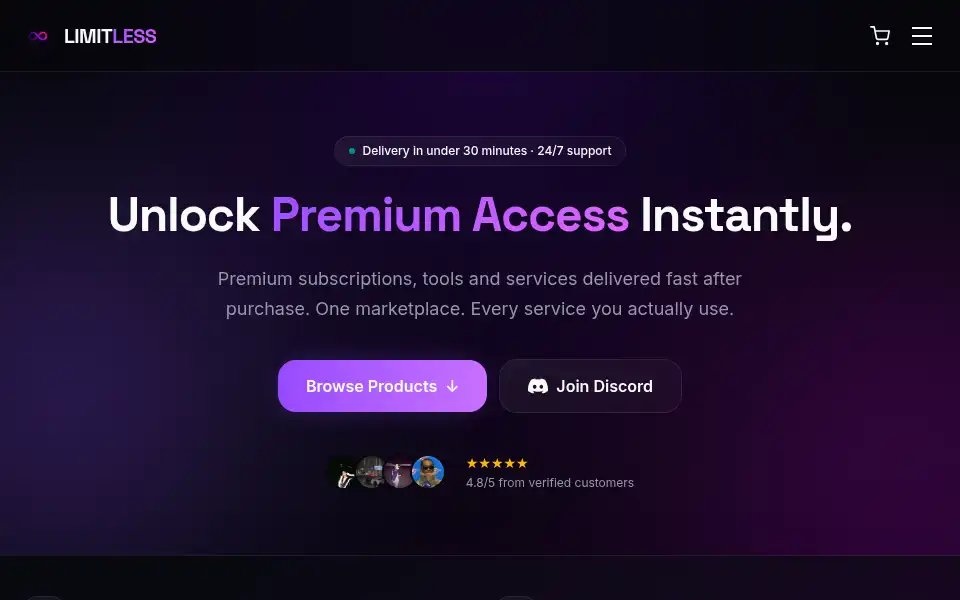 Screenshot of shoplimitless.net
