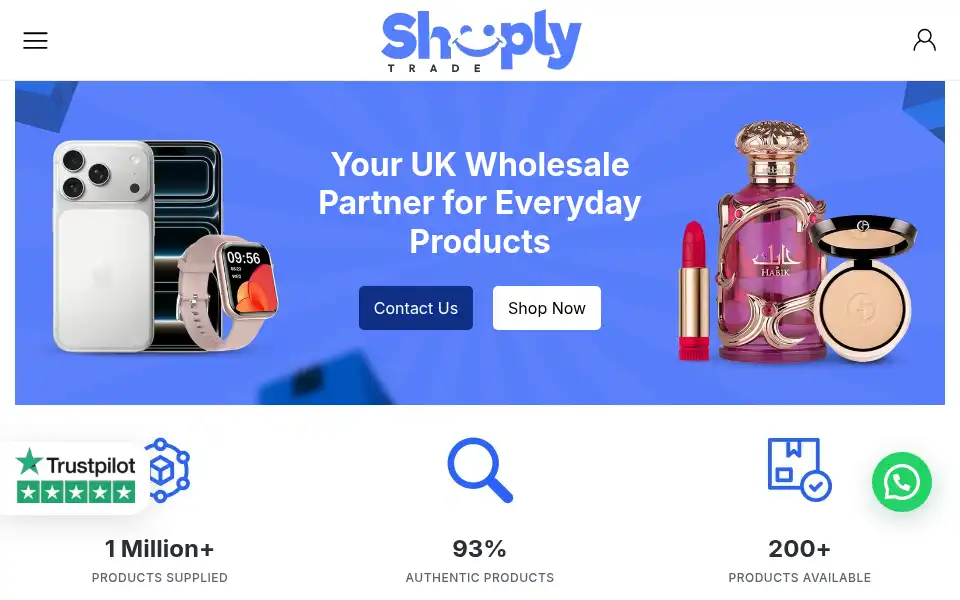 Screenshot of shoplytrade.com