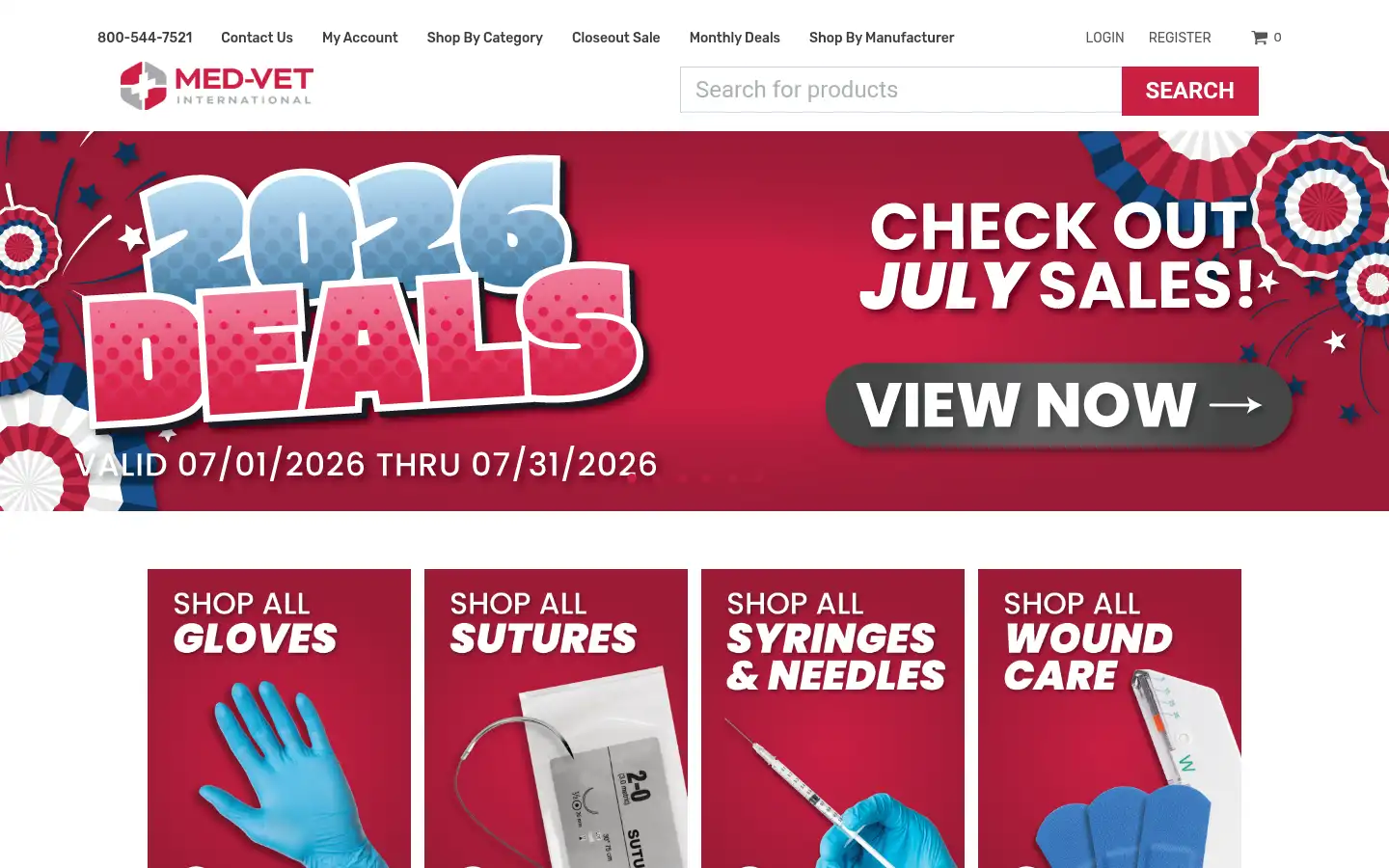 Screenshot of shopmedvet.com