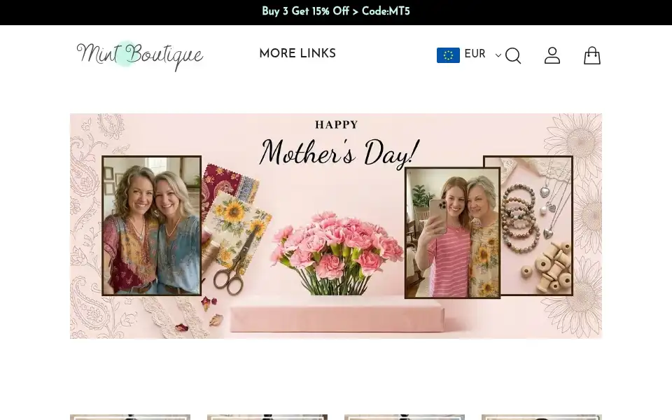 Screenshot of shopmintboutique.com