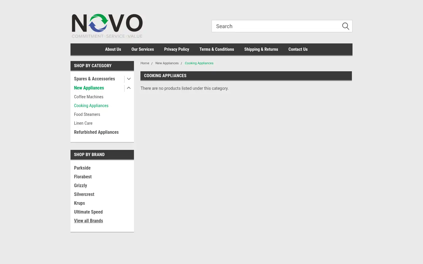 Screenshot of shopnovo.co.uk