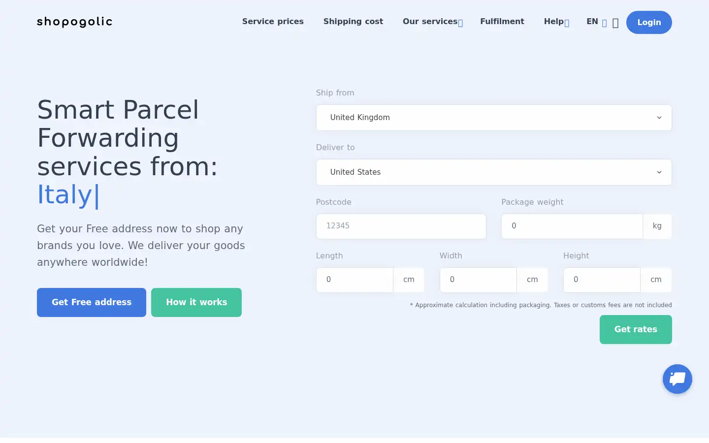 Screenshot of shopogolic.net