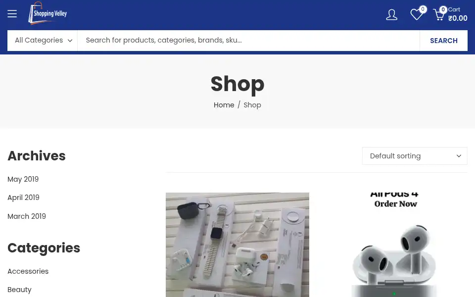 Screenshot of shoppingvelleys.com