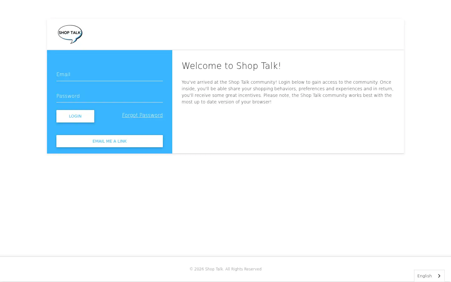 Screenshot of shoptalkgroup.com