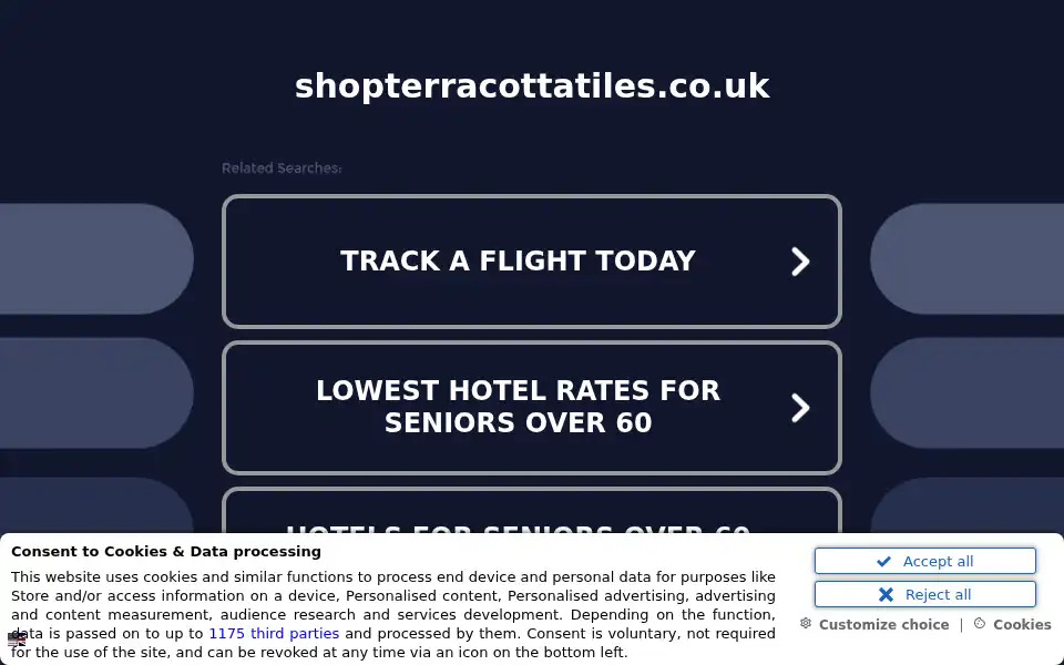Screenshot of shopterracottatiles.co.uk