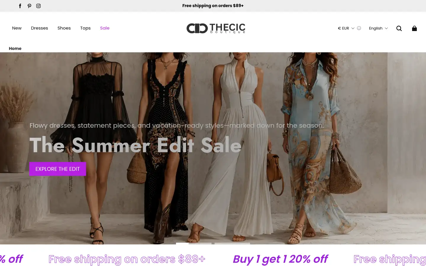 Screenshot of shopthecic.com