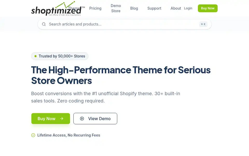 Screenshot of shoptimized.net