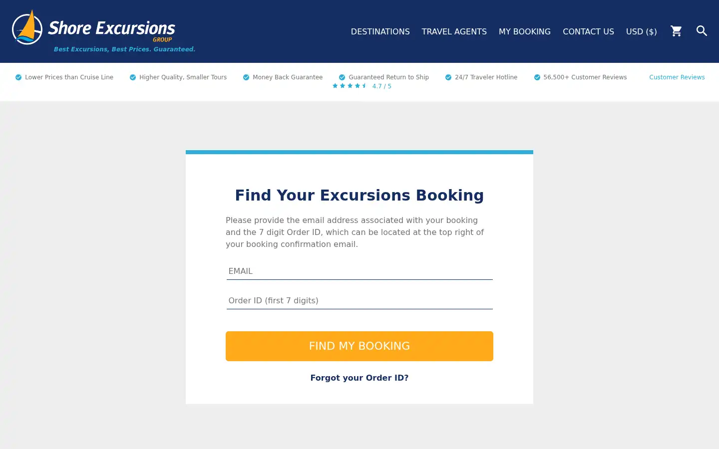 Screenshot of shoreexcursionsgroup.com