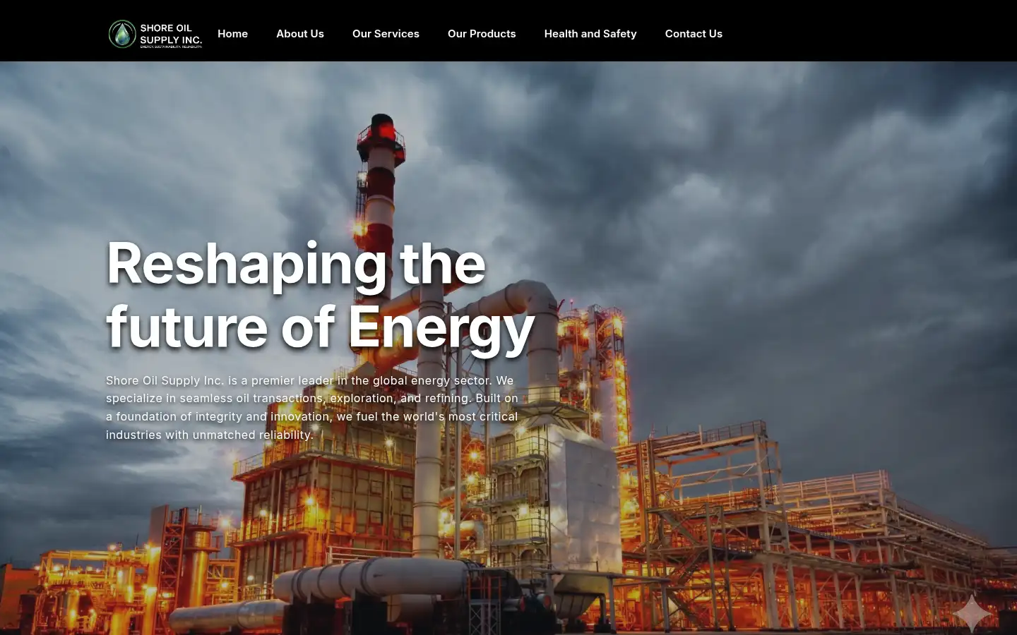 Screenshot of shoreoilsupply.com