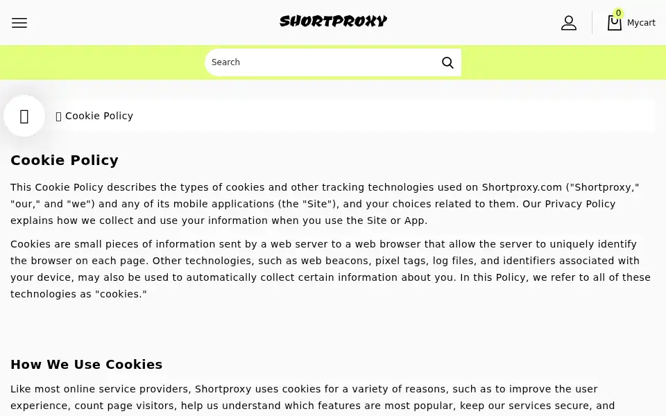 Screenshot of shortproxy.com