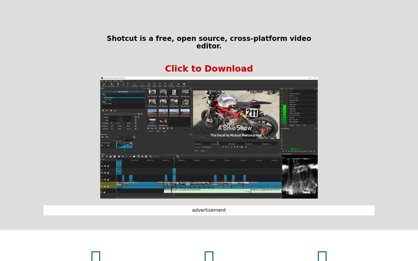 Screenshot of shotcut.org