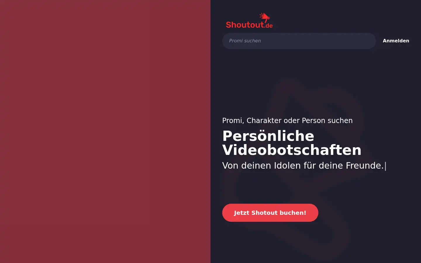 Screenshot of shoutout.de