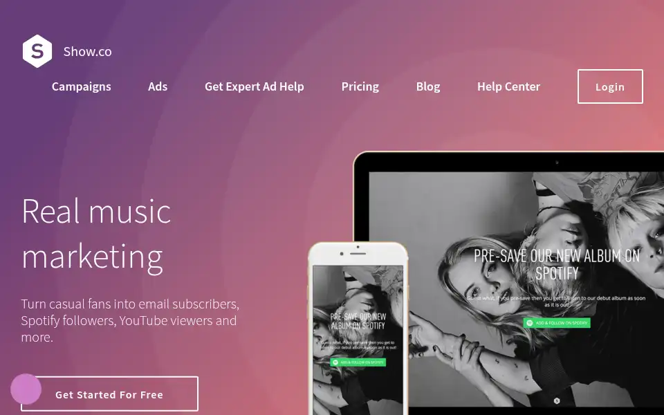 Screenshot of show.co