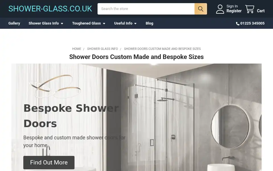 Screenshot of shower-glass.co.uk