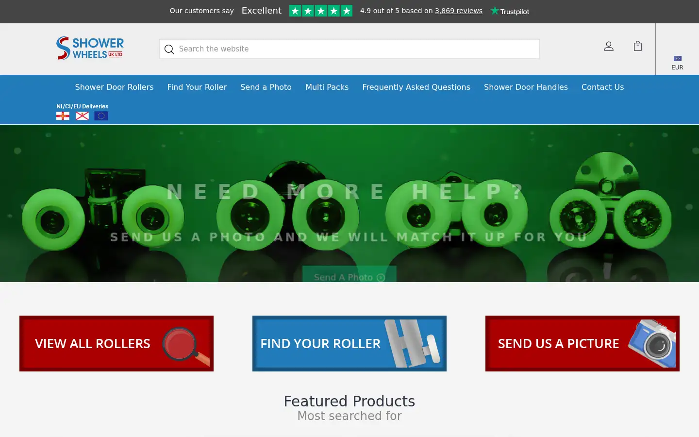 Screenshot of showerwheelsuk.com