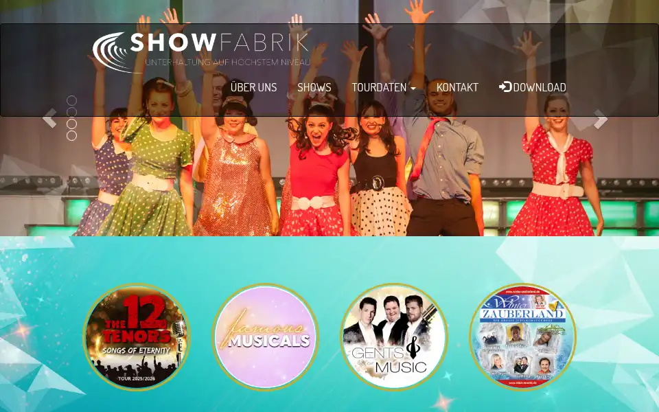 Screenshot of showfabrik.com