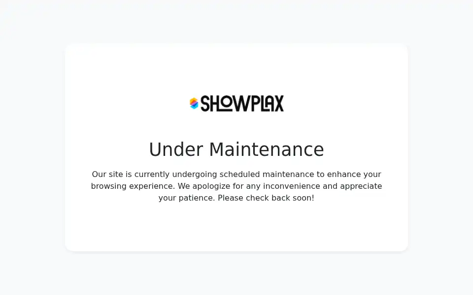 Screenshot of showplax.com