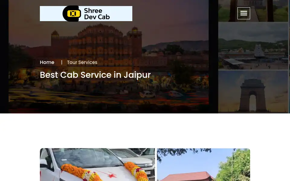 Screenshot of shreedevcab.com