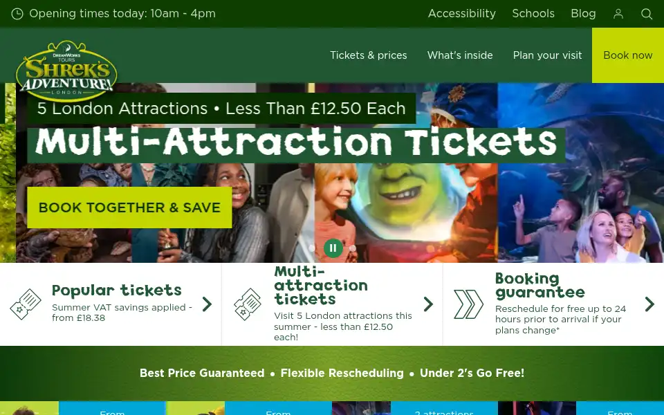 Screenshot of shreksadventure.com