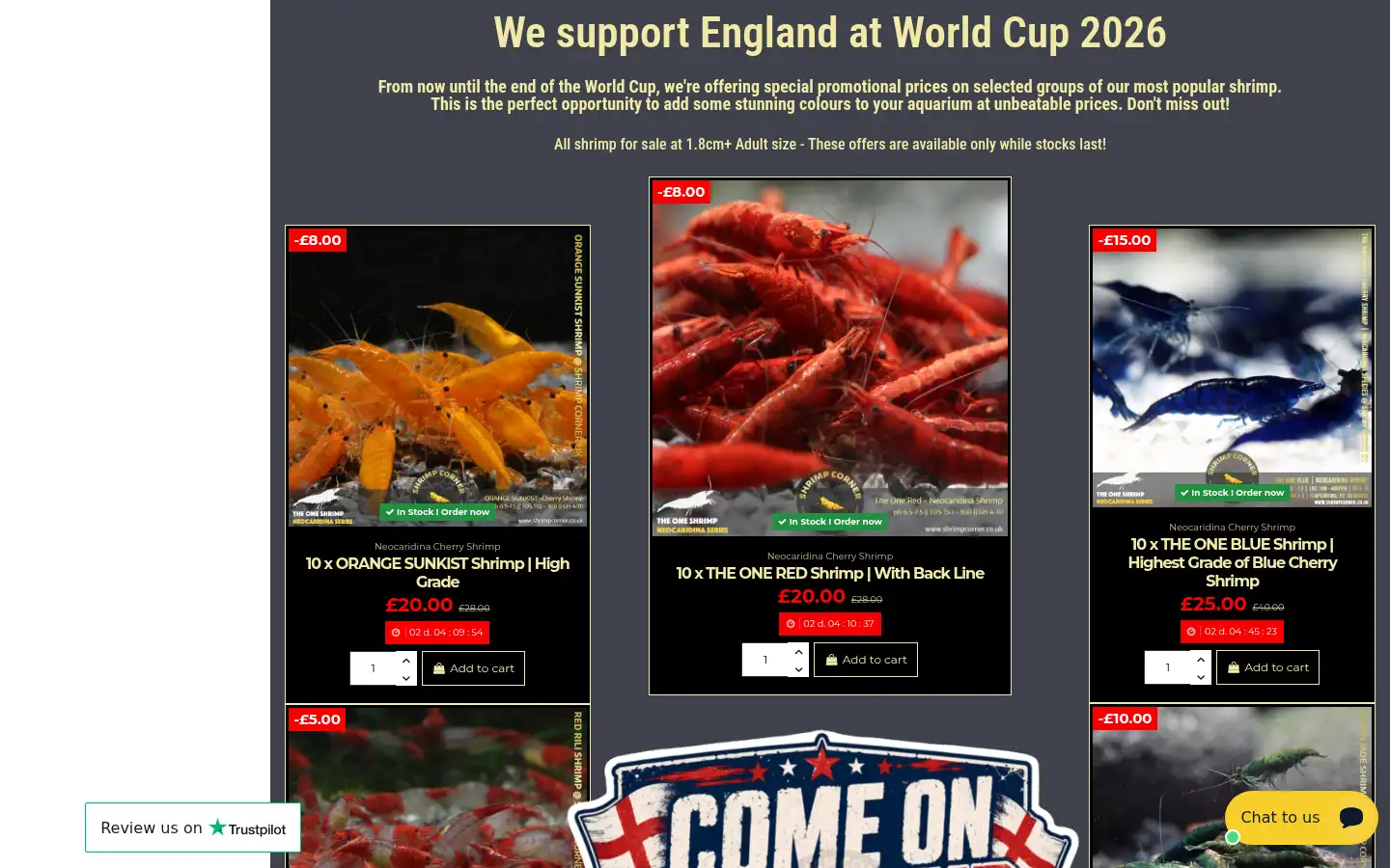 Screenshot of shrimpcorner.co.uk