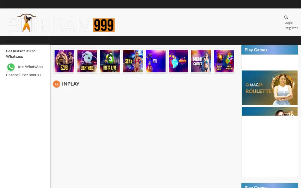 Screenshot of shriram999.vip