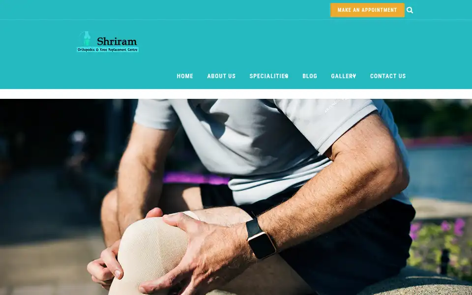 Screenshot of shriramkneereplacementcenter.com