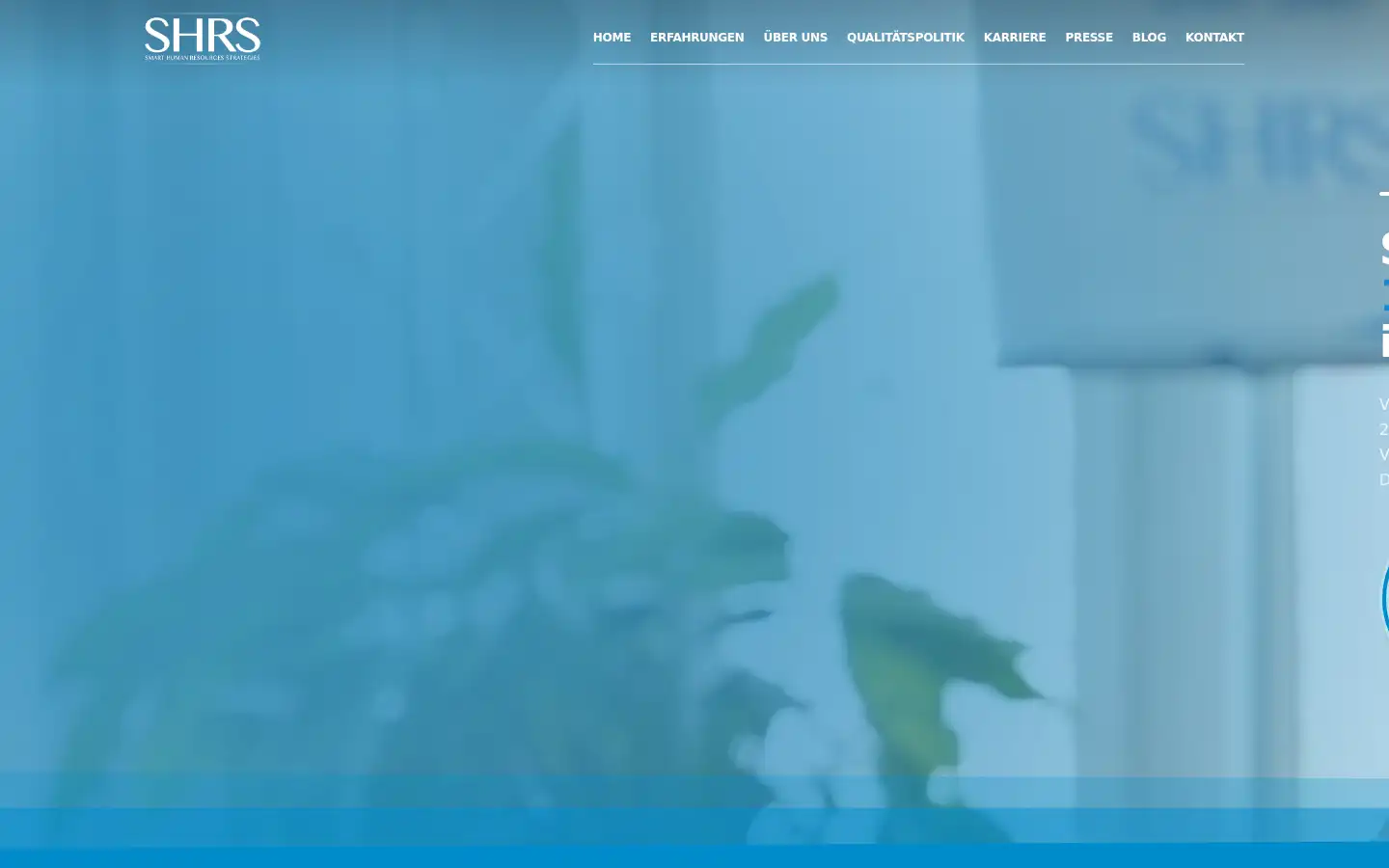 Screenshot of shrs.de