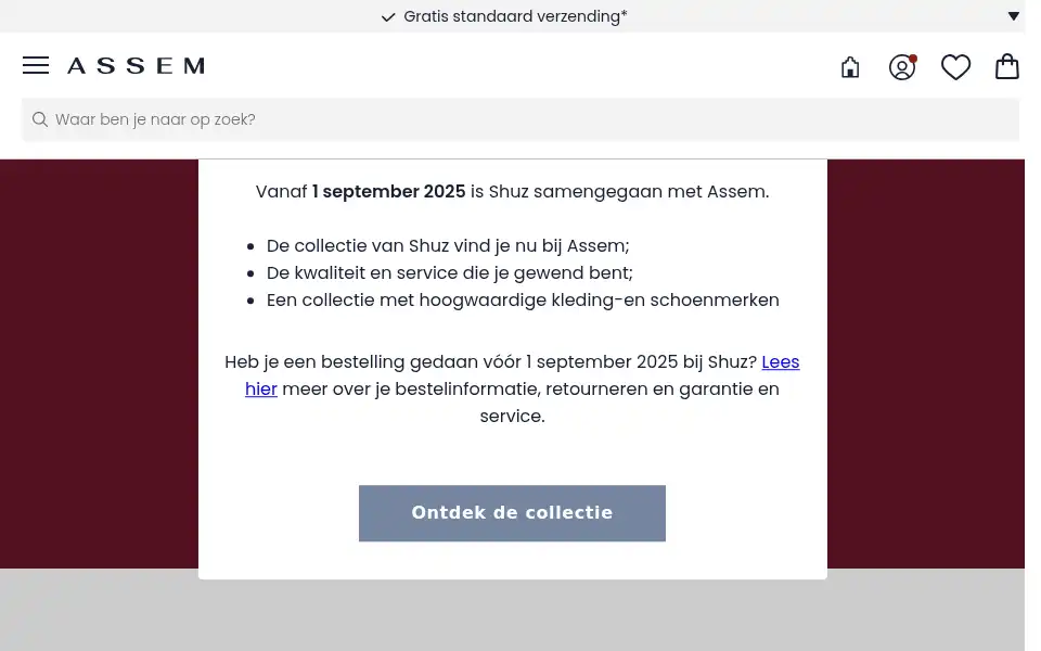 Screenshot of shuz.nl