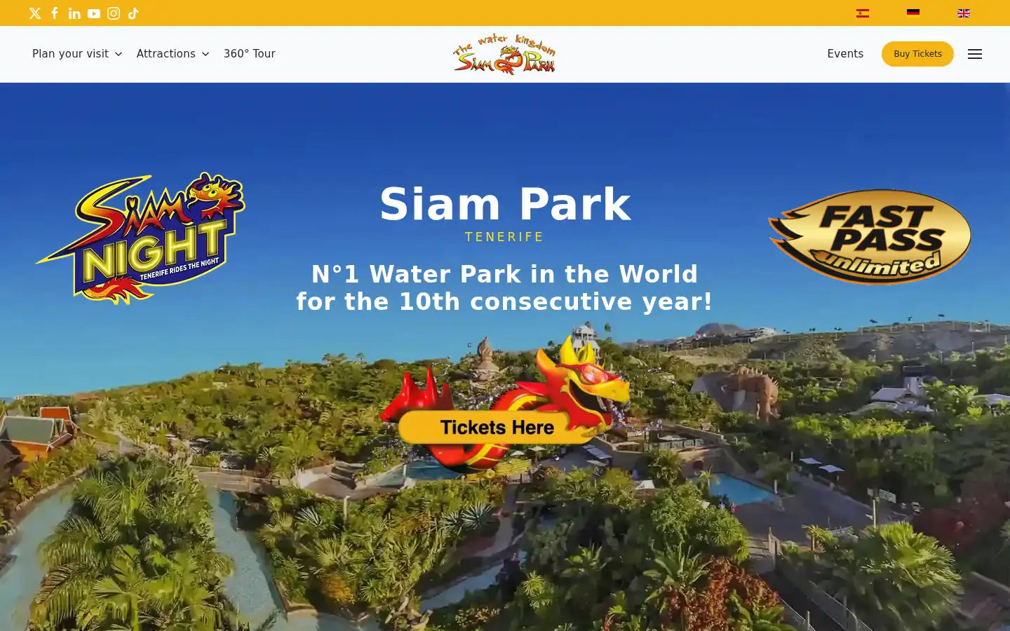 Screenshot of siampark.net