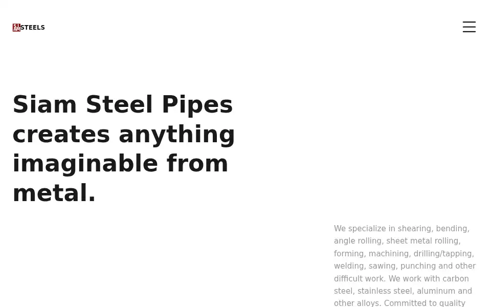 Screenshot of siamsteelpipes.com