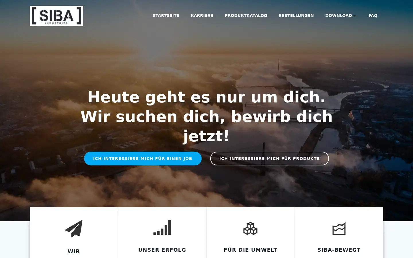 Screenshot of siba-industries.de