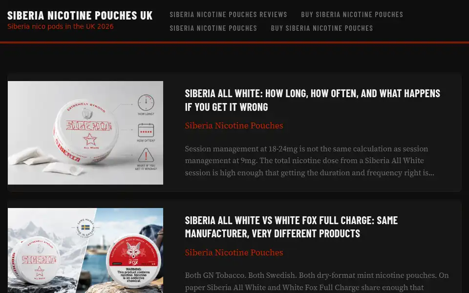 Screenshot of siberia-nicotine.co.uk