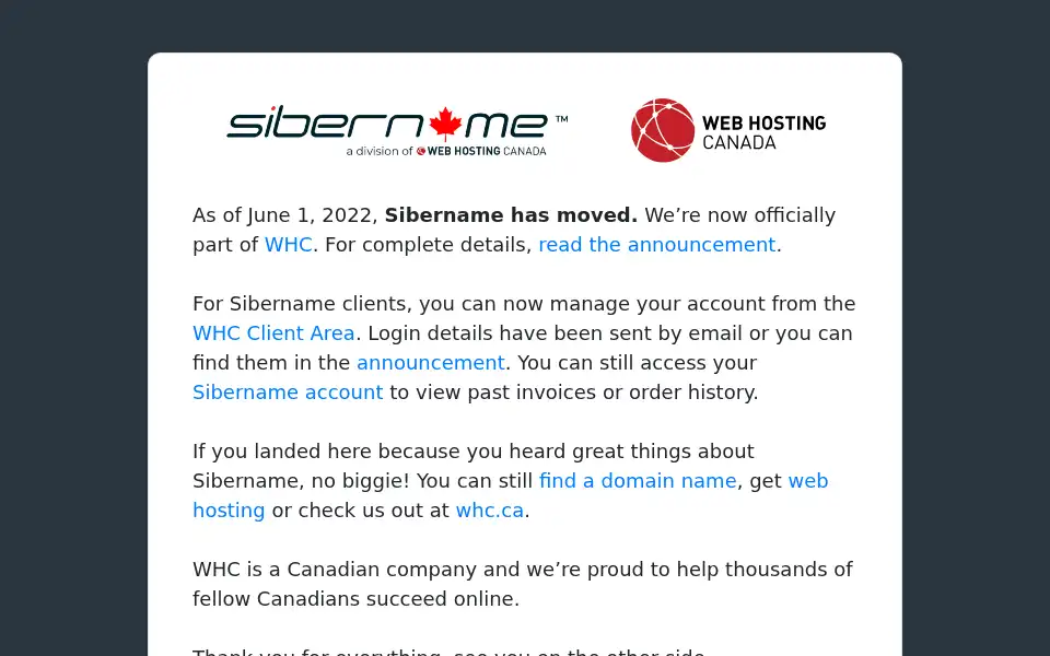 Screenshot of sibername.com