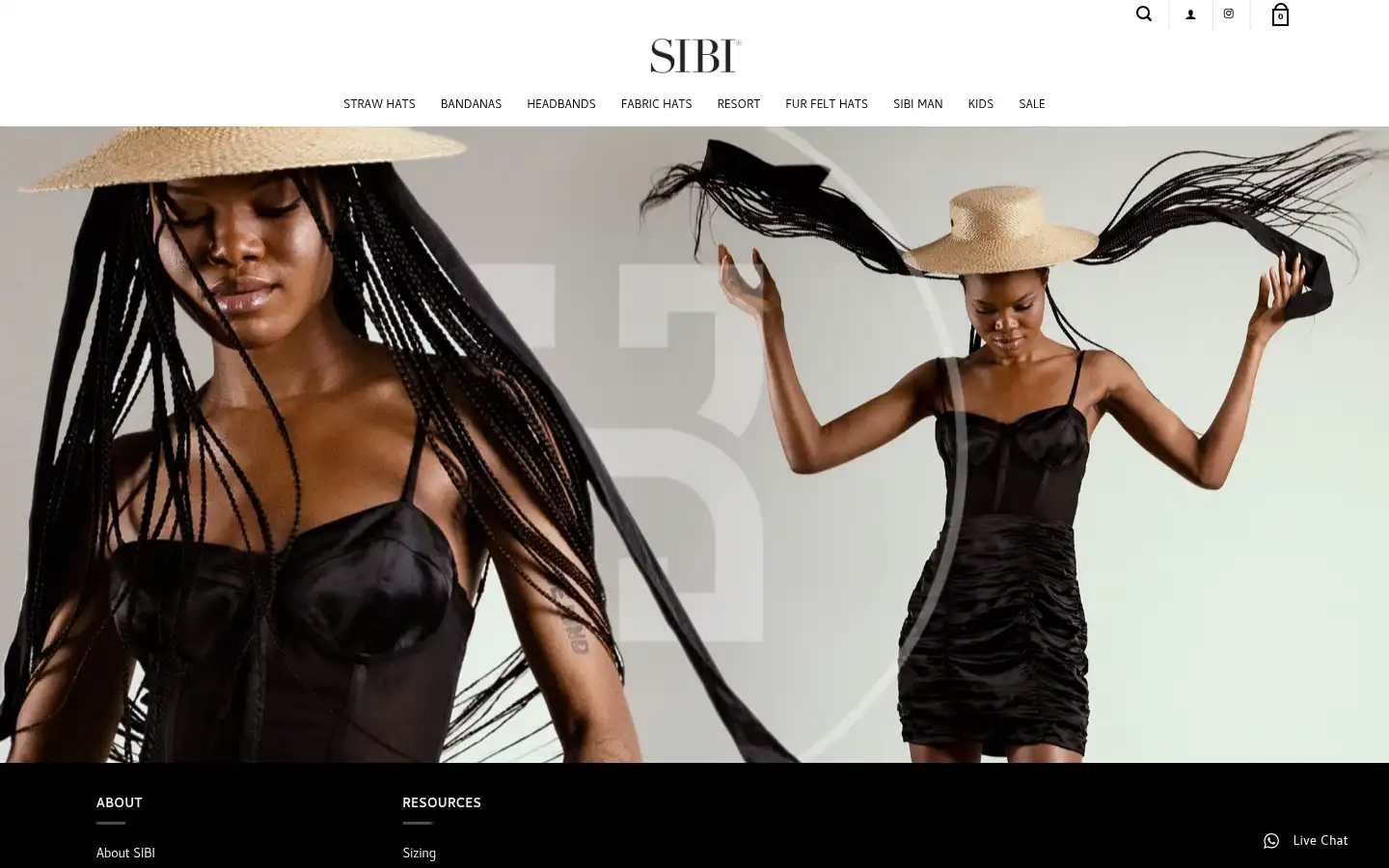 Screenshot of sibihats.com