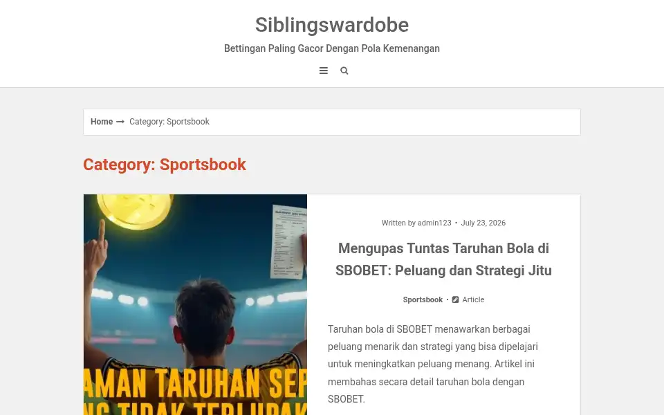 Screenshot of siblingswardrobe.com