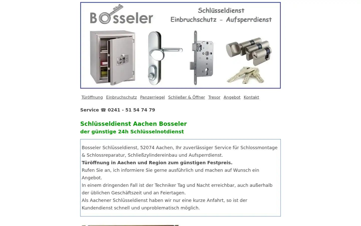 Screenshot of sicherheitstechnik-bosseler.de