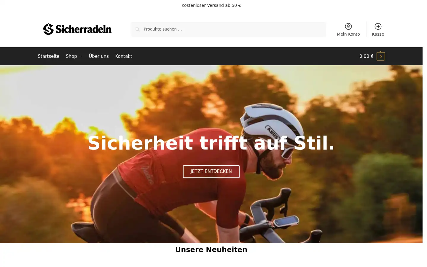Screenshot of sicherradeln.com